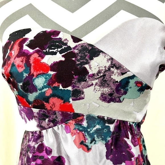 NWT - Tibi Strapless Floral Silk & Wool-blend Runway Dress - Size 0 - Picture 4 of 13